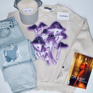 Acne Studios X-Ray Mushroom Graphic Sweatshirt